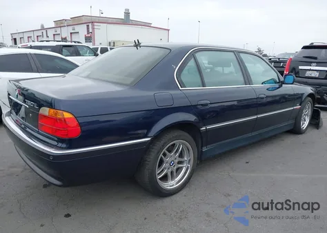 2000 BMW 750Il Il z USA, uszkodzony, nr VIN WBAGJ0348YDD73785